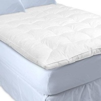 White Goose Feather and Down Baffle Box Featherbed - Twin Size White Goose Feather and Down Baffle Box Featherbed - Twin Size