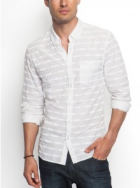 GUESS Dillon Slim-Fit Tonal-Striped Shirt GUESS Dillon Slim-Fit Tonal-Striped Shirt