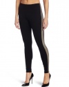 Only Hearts Women's Tuxedo Stripe Legging, Black/Goldstone/X-Small