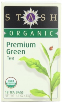 Stash Tea Company Organic Premium Green Tea, 18 Count Tea Bags in Foil (Pack of 6) Stash Tea Company Organic Premium Green Tea, 18 Count Tea Bags in Foil (Pack of 6)