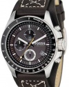 Fossil Men's CH2599 Decker Leather Cuff Chronograph Brown Dial Watch
