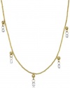 GURHAN Dew 5 White Diamond Briolette High Karat Gold Tube Necklace, 16