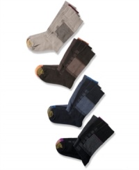 Don't forget the feet the next time your looking to upgrade your business look. This 4-pack from Gold Toe has all the workweek style you need. Don't forget the feet the next time your looking to upgrade your business look. This 4-pack from Gold Toe has all the workweek style you need.