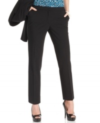 Summer's chicest essential. Calvin Klein's skinny ankle-cropped pants look amazing on the clock and make a stylish transition to after-hours too. Summer's chicest essential. Calvin Klein's skinny ankle-cropped pants look amazing on the clock and make a stylish transition to after-hours too.