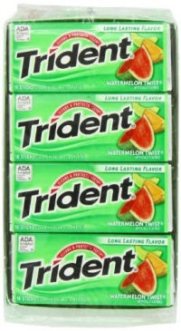 Trident Gum, Watermelon Twist, 18-Stick Packs (Pack of 12) Trident Gum, Watermelon Twist, 18-Stick Packs (Pack of 12)