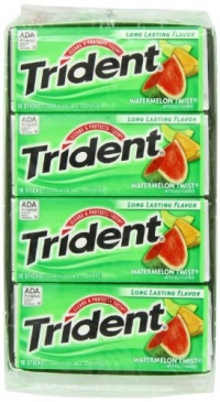 Trident Gum, Watermelon Twist, 18-Stick Packs (Pack of 12)