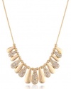 Nine West Raindrops Gold-Tone Teardrop Frontal Necklace, 18