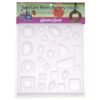 Easy Cast Jewelry Mold for Epoxy Resin Casting 8 Artistic and Fun Shapes #2 Easy Cast Jewelry Mold for Epoxy Resin Casting 8 Artistic and Fun Shapes #2