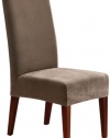 Sure Fit Stretch Pique Shorty Dining Room Chair Slipcover, Taupe