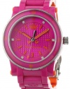 Juicy Couture Women's 1900727 HRH Hot Pink and Orange Plastic Bracelet Watch