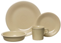 Fiesta 4-Piece Dinnerware Place Setting, Ivory Fiesta 4-Piece Dinnerware Place Setting, Ivory