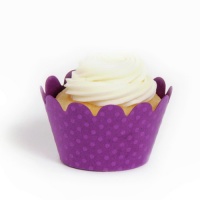 Dress My Cupcake Maya Mini Royal Purple Cupcake Wrappers, Set of 18 Dress My Cupcake Maya Mini Royal Purple Cupcake Wrappers, Set of 18
