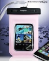 Pink Waterproof Case for Apple iPhone 4, 4S - Also Works with iPod Touch 3, 4, iPhone 3G, 3GS, & Other Smartphones - IPX8 Certified to 100 Feet [Retail packaging by 24/7 Cases]