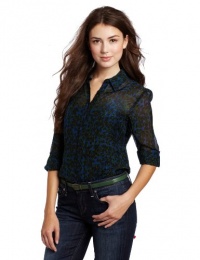 Joe's Jeans Women's Simone Button Down Shirt, Blue/Green, Small Joe's Jeans Women's Simone Button Down Shirt, Blue/Green, Small