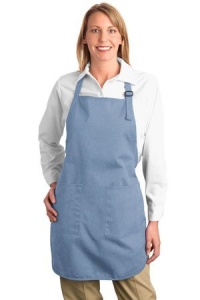 Port Authority® - Full Length Apron with Pockets.,ONE SIZE, Washed Denim Port Authority® - Full Length Apron with Pockets.,ONE SIZE, Washed Denim