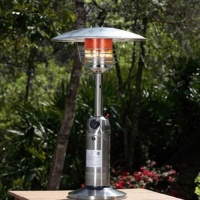Fire Sense Propane Table Top Patio Heater, Stainless Steel Fire Sense Propane Table Top Patio Heater, Stainless Steel