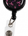 Prestige Medical S13-prb Retractable I.D. Tag, Pink Ribbon Black