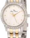 Lucien Piccard Women's 11696-SG-22S Monte Velan White Textured Dial Two Tone Stainless Steel Watch