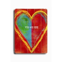 Arte House Wooden Sign, Heart You are Here Arte House Wooden Sign, Heart You are Here