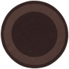 St Croix Trading Company Transitions Chocolate Cut & Loop Border 8x8 Round Area Rug