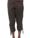 Style&co. Pants, Women's Cropped Straight Leg Ruched Bottom Cargo Capri
