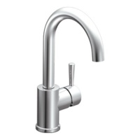 Moen 5100 Level One-Handle High Arc Single Mount Bar Faucet, Chrome Moen 5100 Level One-Handle High Arc Single Mount Bar Faucet, Chrome