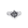 925 Sterling Silver Jewelry, Classic Toe Ring with a Fleur-de-lis Design, One Size Fits All