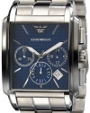 Emporio Armani Men's AR0480 Classic Chronograph Stainless Steel Blue Dial Watch