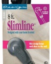 SlimLine 2243 Flat Plug 8-Foot Extension Cord, 3-Wire, Black