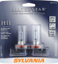 Sylvania H11 ST SilverStar High Performance Halogen Headlight Bulb, (Pack of 2)