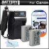 2 Pack Battery And Charger Kit For Canon PowerShot SX40 HS SX40HS, SX50 HS, SX50HS, PowerShot G15, PowerShot G16, G1 X G1X Digital Camera Includes 2 Extended Replacement (1200Mah) NB-10L Batteries + AC/DC Travel Charger + LCD Screen Protectors + More