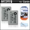 2 Pack Battery Kit For Canon PowerShot SX40 HS SX40HS, SX50 HS, SX50HS, G1 X G1X, Powershot G15, Canon PowerShot G16 Digital Camera Includes 2 Extended Replacement (1200Mah) NB-10L Batteries + LCD Screen Protectors + MicroFiber Cleaning Cloth