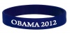 Obama Blue 2012 Silicone Wristband with White Print