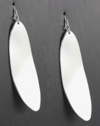 Robert Lee Morris Earrings, Silver Tone Large Bent Oval Drop Earrings Robert Lee Morris Earrings, Silver Tone Large Bent Oval Drop Earrings