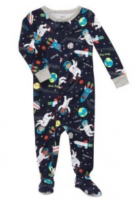 Carters Space Dog Zip Up Sleep & Play NAVY 12 Mo Carters Space Dog Zip Up Sleep & Play NAVY 12 Mo