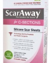 Scaraway C-Section Scar Treatment Strips, Silicone Adhesive Soft Fabric   4-Sheets (7 X 1.5 Inch)
