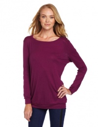 Michael Stars Women's Slub Long Sleeve Sweatshirt Michael Stars Women's Slub Long Sleeve Sweatshirt