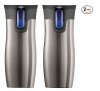 Contigo 16-Ounce Double Wall Stainless Steel Vacuum Insulated Tumbler 2 pack Silver