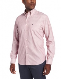 Nautica Men's Long Sleeve Wrinkle Resistant Tonal Stripe Woven, Deep Sea Red, Medium Nautica Men's Long Sleeve Wrinkle Resistant Tonal Stripe Woven, Deep Sea Red, Medium