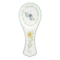 Lenox Butterfly Meadow Sentiment Spoon Rest, Cherish Yesterday Dream Tomorrow Live Today, 8-1/2-Inch Lenox Butterfly Meadow Sentiment Spoon Rest, Cherish Yesterday Dream Tomorrow Live Today, 8-1/2-Inch