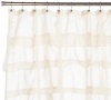 Carnation Home Fashions Carmen Crushed Voile Fabric Shower Curtain, Ivory