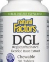 Natural Factors Dgl Chewable  400mg , 90 Chewable Tablets