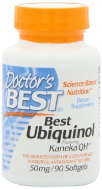 Doctor's Best Best Ubiquinol Featuring Kaneka's Qh (50mg), 90-Count Doctor's Best Best Ubiquinol Featuring Kaneka's Qh (50mg), 90-Count
