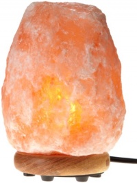 WBM 8-Inch Himalayan Natural Crystal Salt Lamp with Bulb and Cord