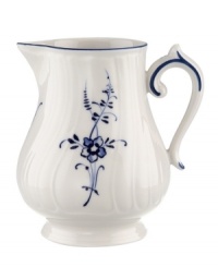 First introduced in 1768, the Vieux Luxembourg pattern is truly timeless. Dainty sprays of dark blue flowers adorn this creamy white collection for a charming tabletop that will captivate guests for years to come. First introduced in 1768, the Vieux Luxembourg pattern is truly timeless. Dainty sprays of dark blue flowers adorn this creamy white collection for a charming tabletop that will captivate guests for years to come.