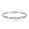 5.25ct Amethyst & Diamond Accent Infinity Bracelet