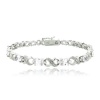 6.6ct White Topaz & Diamond Accent Infinity Bracelet