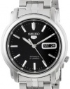 Seiko Men's SNKK71 Seiko 5 Automatic Black Dial Stainless-Steel Bracelet Watch