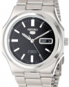 Seiko Men's SNKK47 Seiko 5 Automatic Black Dial Stainless Steel Bracelet Watch