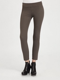 Stay ahead of the curve in these figure-embracing leggings, featuring a slightly cropped shape and touch of stretch. THE FITMedium rise, about 8Inseam, about 27THE DETAILSElastic waistband93% cotton/7% elastaneDry cleanMade in USA of Italian fabricModel shown is 5'9 (175cm) wearing US size Small. Stay ahead of the curve in these figure-embracing leggings, featuring a slightly cropped shape and touch of stretch. THE FITMedium rise, about 8Inseam, about 27THE DETAILSElastic waistband93% cotton/7% elastaneDry cleanMade in USA of Italian fabricModel shown is 5'9 (175cm) wearing US size Small.